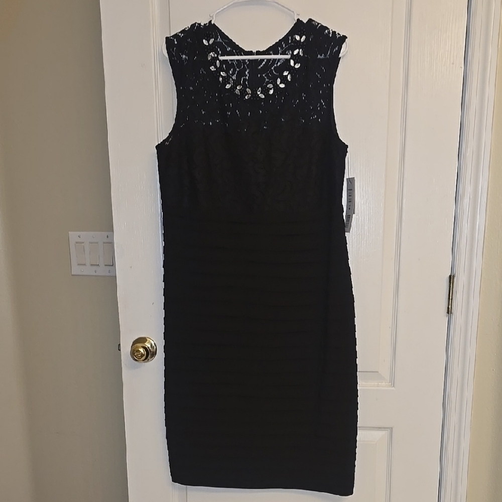 Scarlett Occasion Black Lace Dress Size 16
